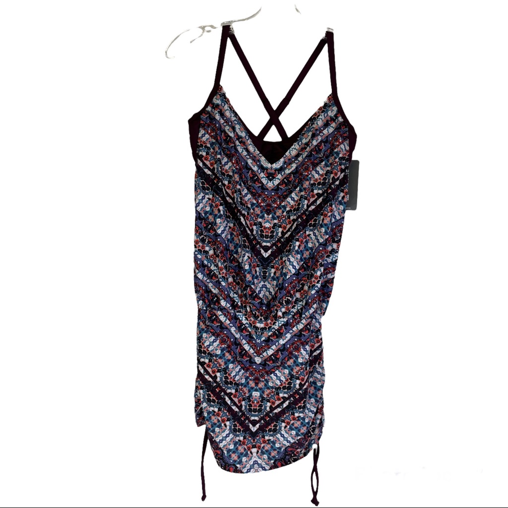 Athleta Plum Marrakesh Side Scrunch Tankini Top Nwt Size 34b/C